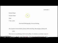 Video thumbnail for How to do an annotated bibliography (MLA 8)