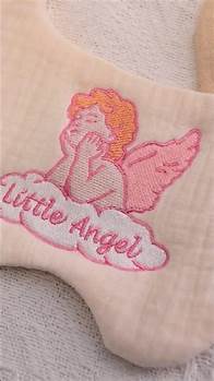 Video thumbnail for ❤️Custom embroidered baby bib!Would you mke one for your little one? #embroidery #shorts