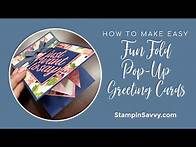 Video thumbnail for How To Make EASY Fun Fold Pop Up Greeting Cards with the FINE ART FLORAL Suite by Stampin Up❤️