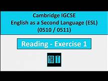 Video thumbnail for IGCSE English as a Second Language (Cambridge IGCSE 0511 / 0510 - Reading Exercise 1)