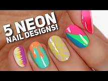 Video thumbnail for 5 Ways To Wear NEON Nails! // Summer Nail Art