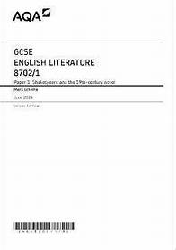 Video thumbnail for 2024 AQA GCSE ENGLISH LITERATURE MARK SCHEME PAPER 1 (8702/1: Shakespeare and the 19th-century novel