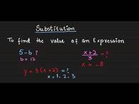 Video thumbnail for Substitution | Basics of Algebra