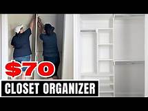 Video thumbnail for How To Build SIMPLE and CHEAP DIY Closet Organizers for $70!