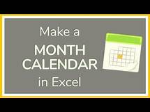 Video thumbnail for How to Create a Month Calendar in Excel - Tutorial 📆