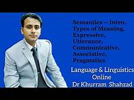 Video thumbnail for Semantics -- An Introduction & Levels of Meaning
