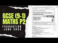Video thumbnail for GCSE Maths Edexcel May 2024 Foundation Paper 2 Exam Walkthrough | 1MA1/2F