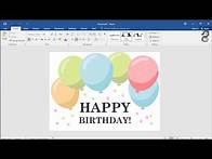 Video thumbnail for How to make a birthday card with Word