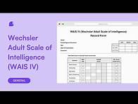 Video thumbnail for Wechsler Adult Scale of Intelligence (WAIS IV)