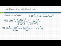 Video thumbnail for Unit Conversion with Cubed Units