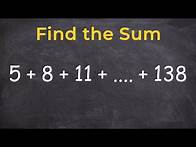 Video thumbnail for Math tutorial for determining the sum of an arithmetic series