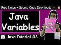 Video thumbnail for Java Tutorial: Variables and Data Types in Java Programming