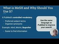 Video thumbnail for Using MeSH Terms in PubMed