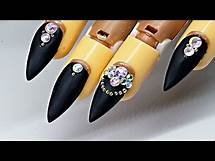 Video thumbnail for HOW TO: Black Stiletto ACRYLIC Nails!