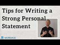 Video thumbnail for Tips for Writing a Strong Personal Statement for Graduate School