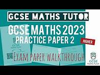 Video thumbnail for GCSE Maths Predicted Paper 2 Wednesday 7th June 2023 | Higher | Exam Walkthrough | Edexcel AQA