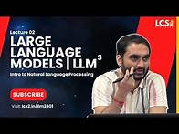 Video thumbnail for LLMs | Introduction to Natural Language Processing | Lec 02
