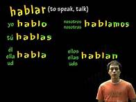 Video thumbnail for 01024 Spanish Lesson - Present Tense - AR verbs: all forms