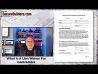 Video thumbnail for Lien waivers for Contractors
