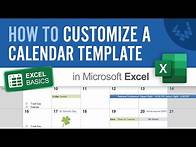 Video thumbnail for How to Customize A Calendar Template in Excel