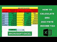 Video thumbnail for Easiest Way to Calculate GRA 2023 PAYE Income Tax in Excel