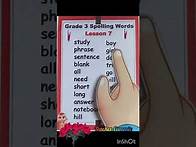 Video thumbnail for Grade 3 Spelling Words Lesson 7