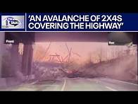 Video thumbnail for Driver tries to survive massive load of lumber l FOX 10 Talks