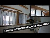Video thumbnail for NO SHOES! Staircase Balcony Install - How to Square Mortise Balcony Balusters 2