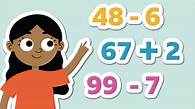 Video thumbnail for Add and subtract 2-digit and 1-digit numbers - Maths - Learning with BBC Bitesize