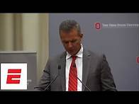 Video thumbnail for Ohio State press conference on Urban Meyer 3-game suspension | ESPN