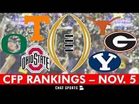Video thumbnail for College Football Playoff Committee First Top 25 Rankings For 2024 | NEW 12-Team Bracket + Reaction