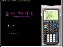 Video thumbnail for Solving Linear Equations Using the TI 83 or TI 84 Series Calculator