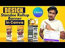 Video thumbnail for How to Design Standee Banner In Canva | Roll Up Standee Banner Designing