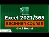 Video thumbnail for Microsoft Excel Tutorial (2021/365): 4.5+ Hours of Getting Started in Microsoft Excel 2021