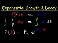 Video thumbnail for Exponential Growth and Decay Calculus, Relative Growth Rate, Differential Equations, Word Problems