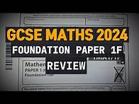 Video thumbnail for GCSE Maths 2024 Paper 1F review Edexcel