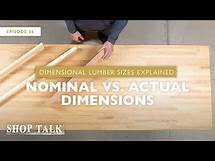 Video thumbnail for Dimensional Lumber Sizes Explained: Nominal vs. Actual Dimensions | Shop Talk