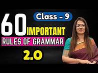 Video thumbnail for 60 Important Rules Of Grammar 2.O | Class - 9 | English Grammar Full Course | By Rani Ma'am