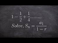 Video thumbnail for Learning how to find the sum of an infinite geometric series