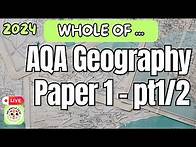 Video thumbnail for AQA Geography Paper 1 Complete revision ( PT1/2) Revision through Exam questions