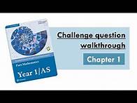 Video thumbnail for Edexcel A Level Maths: Pure Year 1, Chapter 1 - Challenge Questions Walkthrough