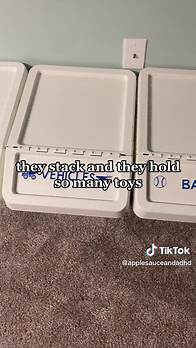 Video thumbnail for IKEA Sortera Stacking Bins for Toy Organization