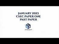 Video thumbnail for CSEC MATHEMATICS - January 2023 CSEC Paper One Past Paper | SOLUTIONS EXPLAINED