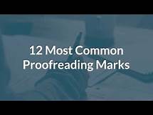 Video thumbnail for 12 Common Proofreading Marks and What They Mean