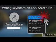 Video thumbnail for Windows Lock Screen - Keyboard Language FIX