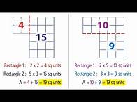 Video thumbnail for Area of Combined Rectangles. Grade 3