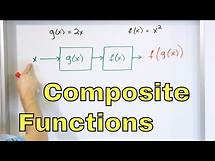 Video thumbnail for 10 - What are Composite Functions? (Part 1) - Evaluating Composition of Functions & Examples