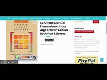 Video thumbnail for Solutions Manual Elementary Linear Algebra 11th edition by Anton & Rorres
