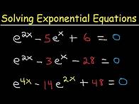 Video thumbnail for Solving Exponential Equations In Quadratic Form - Using Logarithms, With e