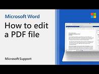 Video thumbnail for How to edit a PDF | Microsoft